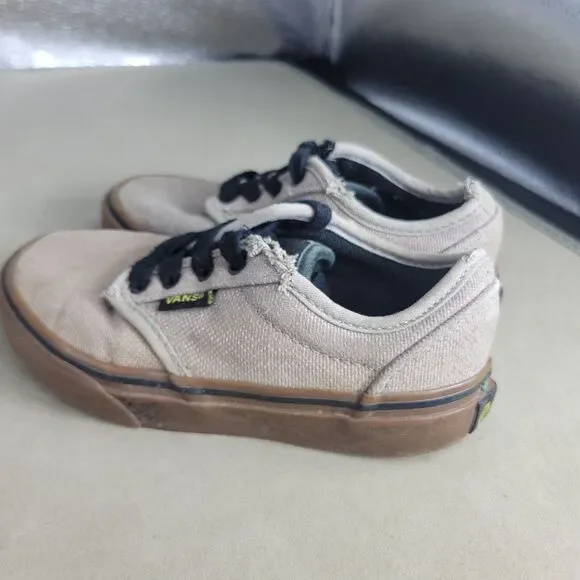 Vans Shoes Boys Size 11.5 Brown Lace Up Walking Low Top Man Made Comfort Sneaker - Picture 11 of 15